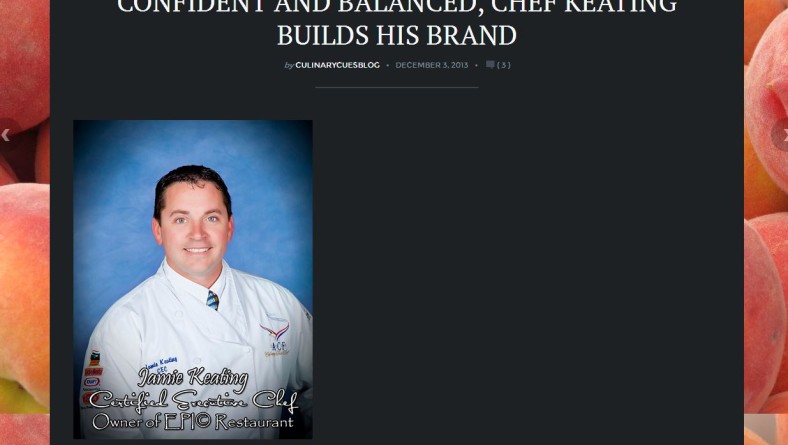 Confident and Balanced, Chef Keating Builds His Brand