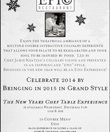 Celebrate the New Year with the Chef Table Experience